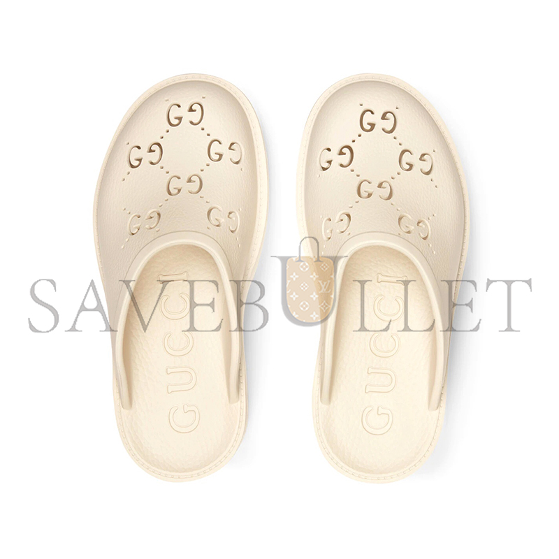 GUCCI WOMEN'S PLATFORM PERFORATED G SANDAL 
